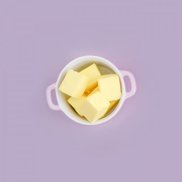 glanbia ireland ingredients butter in bowl on purple background